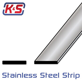 K&S Rostfri Remsa 0.45 x 25 x 305 mm (1st x 6)