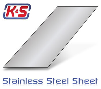 K&S Rostfri Plåt 0.7 x 150 x 305 mm (1)