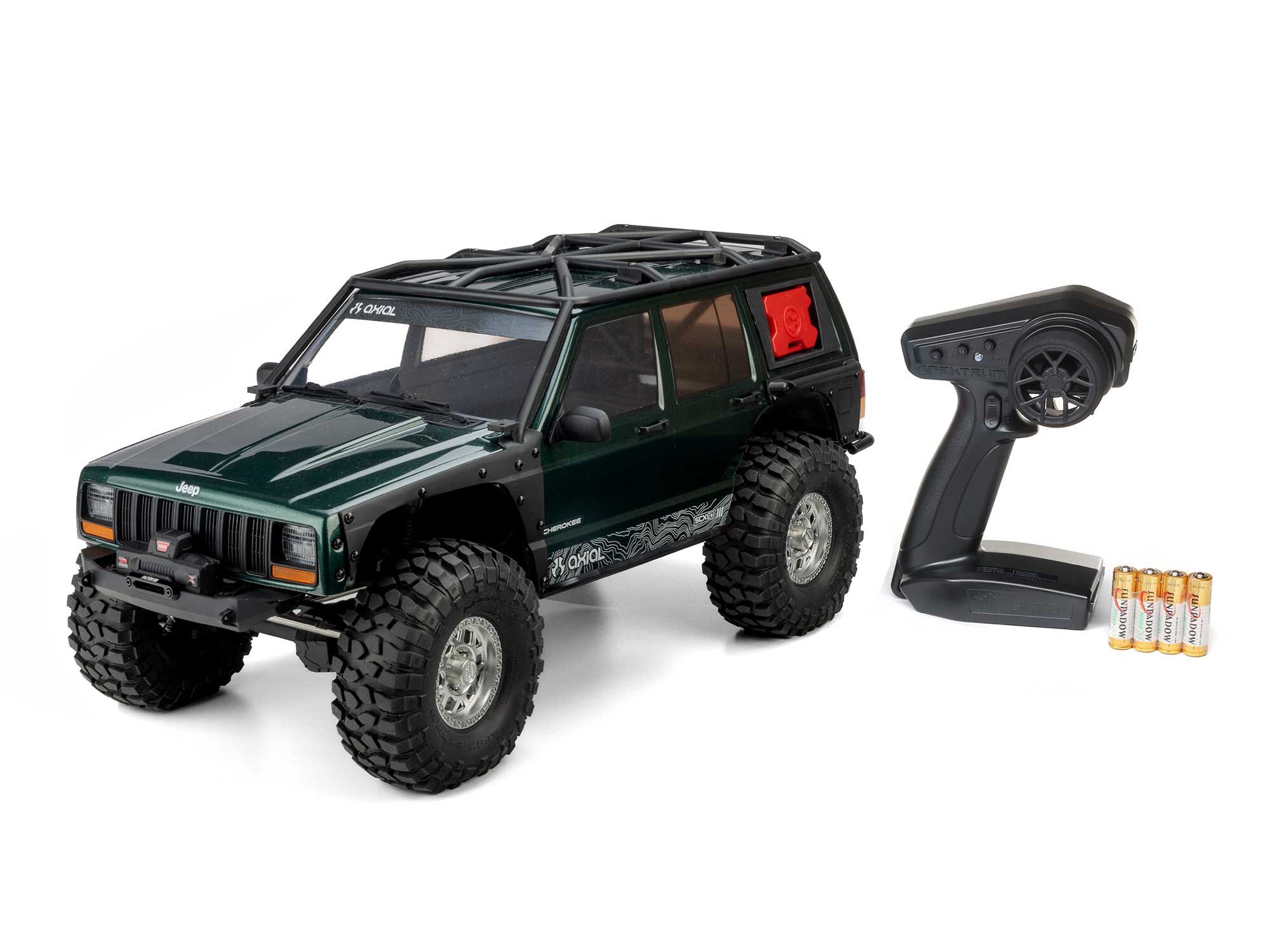 Axial AXI-2037T1 1/10 SCX10 III Jeep Cherokee XJ 4X4 RTR Borstad Rock Crawler, Grön - 10