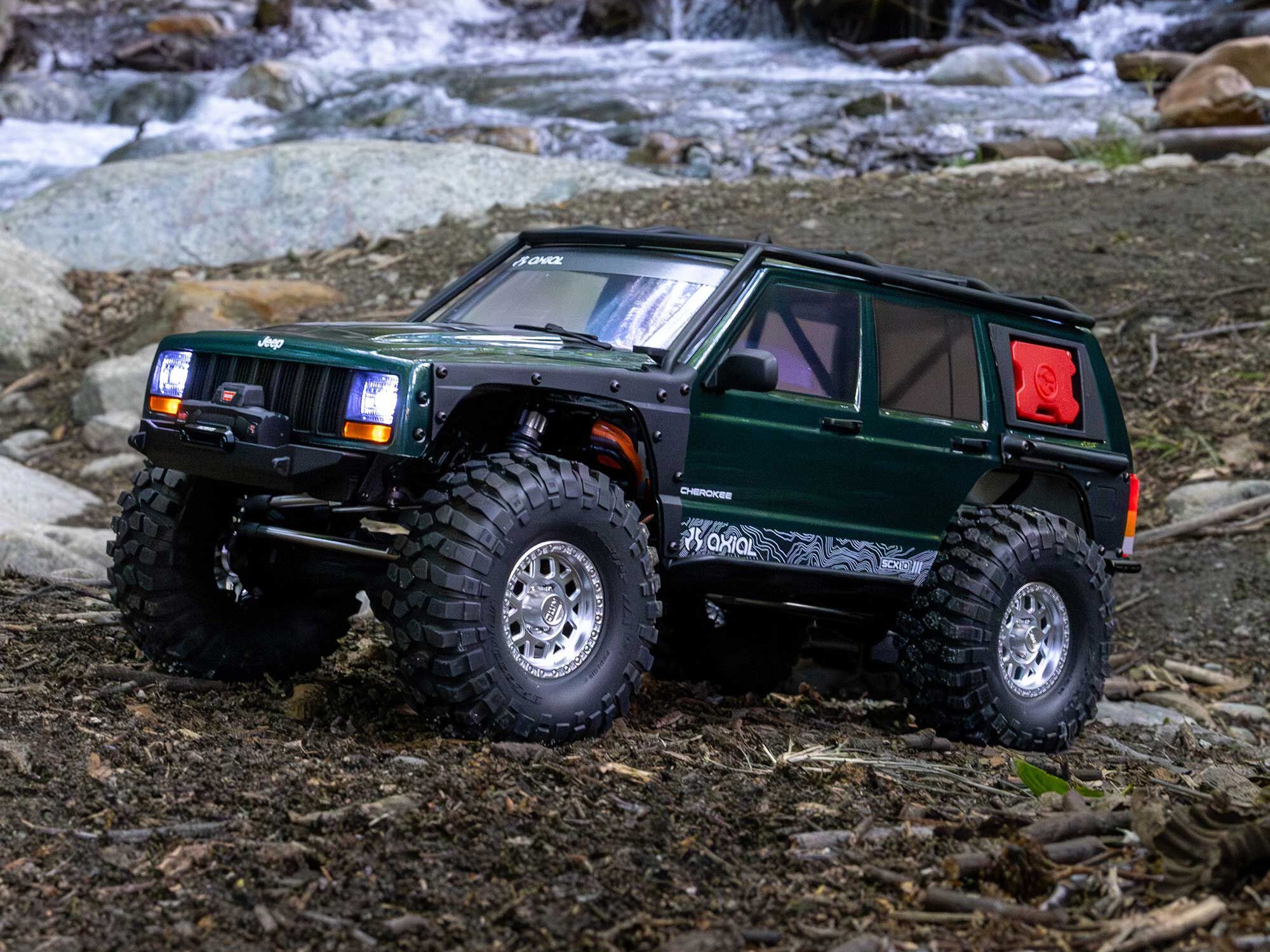 Axial AXI-2037T1 1/10 SCX10 III Jeep Cherokee XJ 4X4 RTR Borstad Rock Crawler, Grön - 24