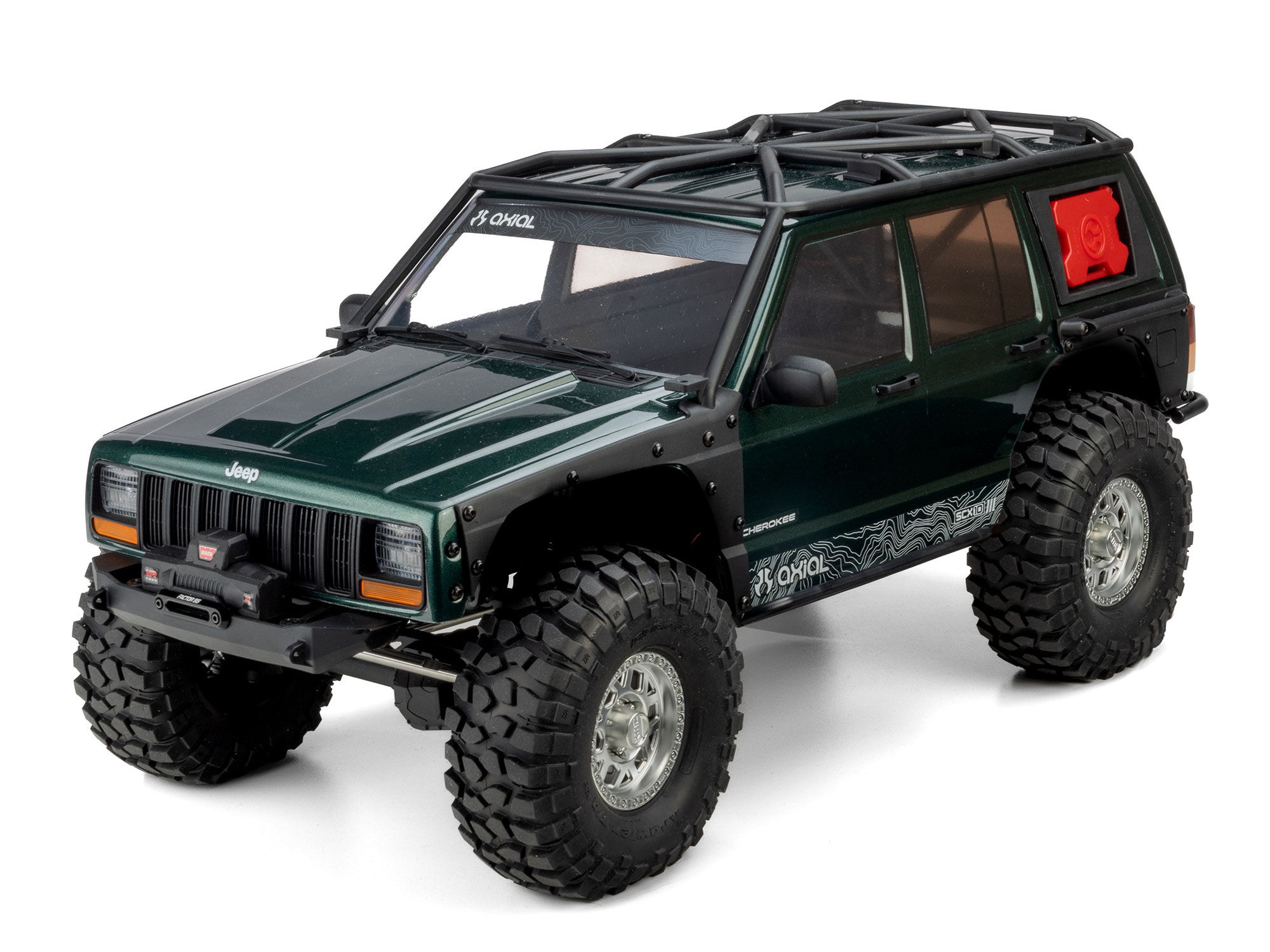Axial AXI-2037T1 1/10 SCX10 III Jeep Cherokee XJ 4X4 RTR Borstad Rock Crawler, Grön