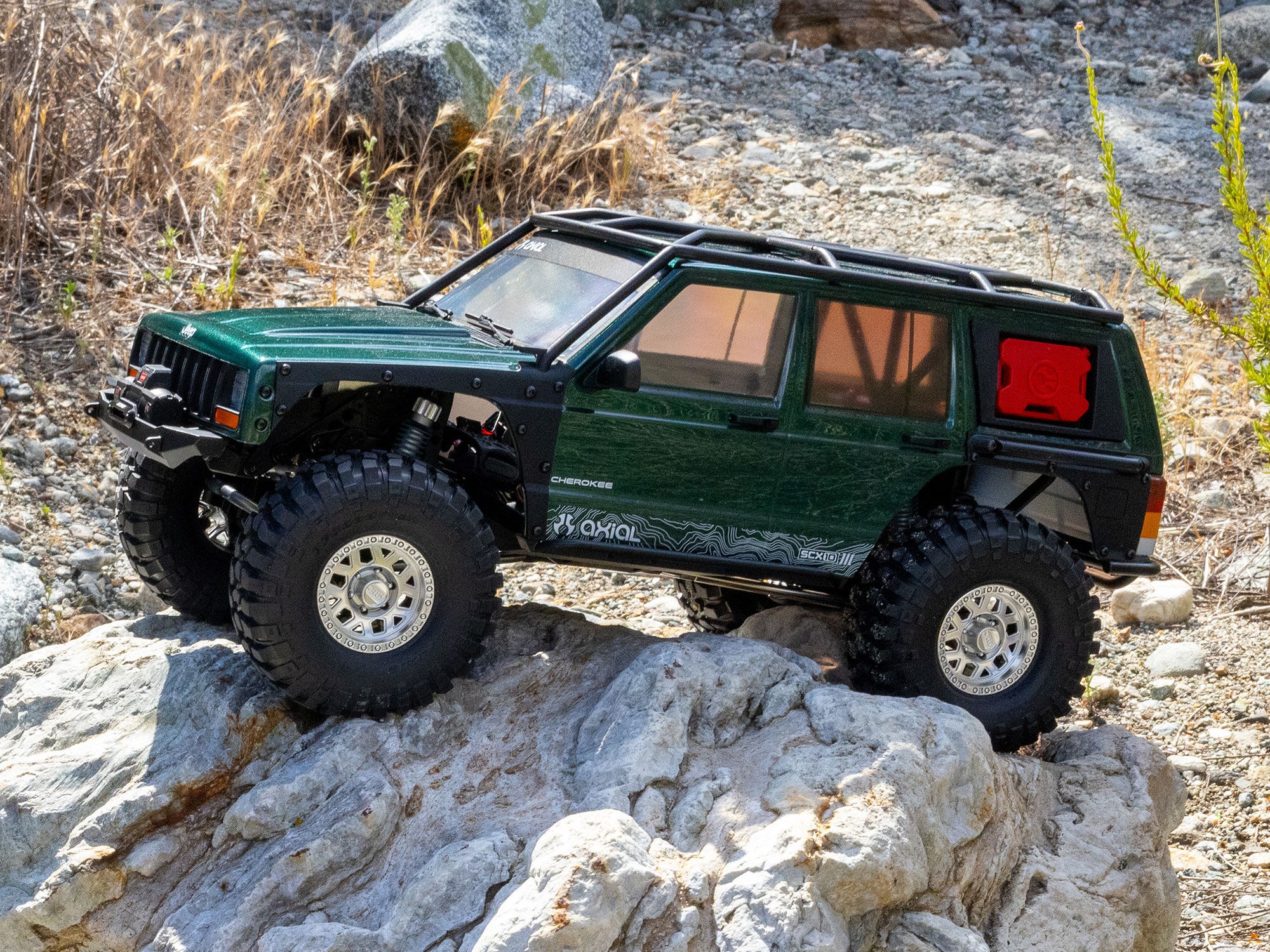Axial AXI-2037T1 1/10 SCX10 III Jeep Cherokee XJ 4X4 RTR Borstad Rock Crawler, Grön - 25
