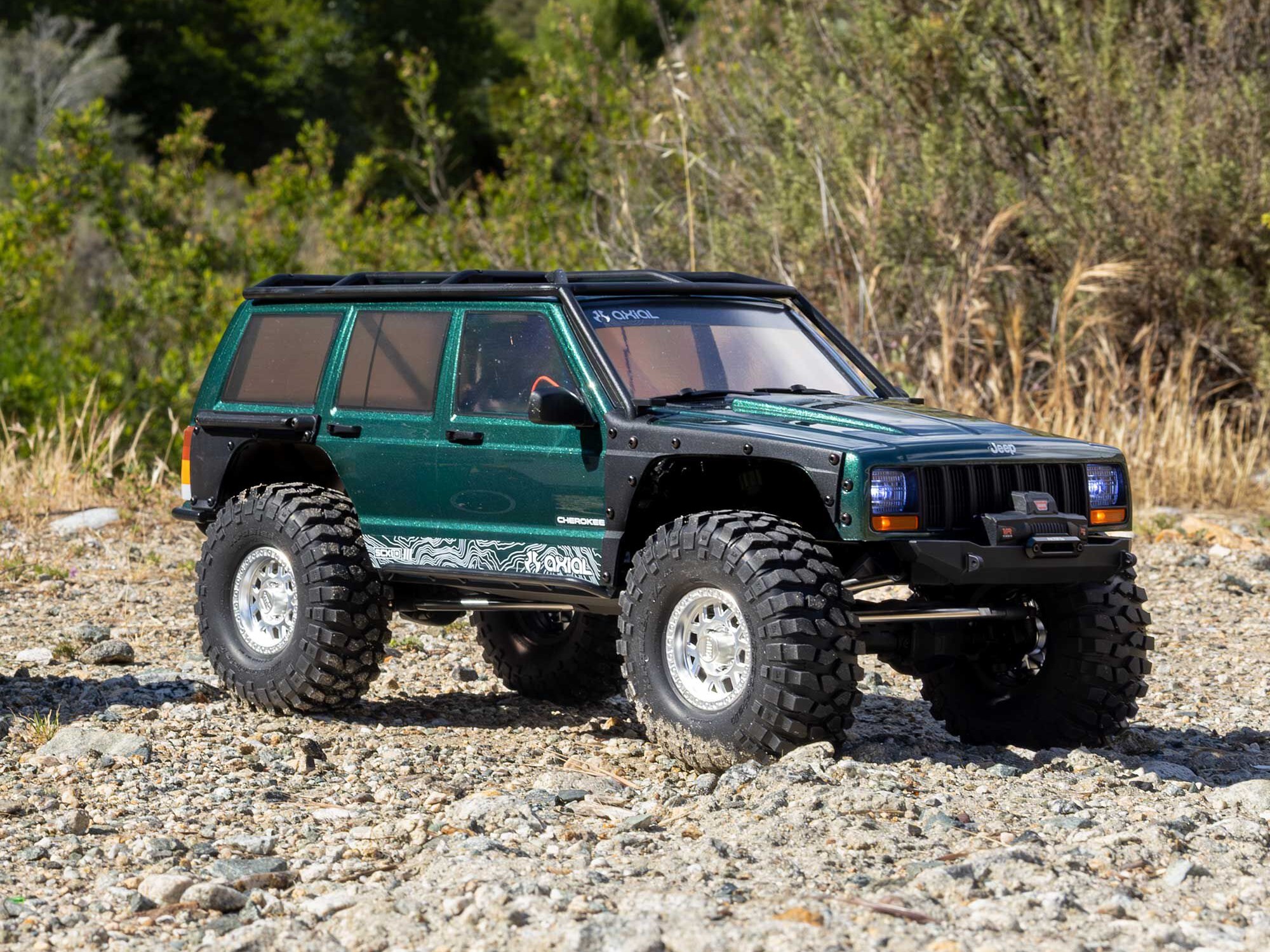 Axial AXI-2037T1 1/10 SCX10 III Jeep Cherokee XJ 4X4 RTR Borstad Rock Crawler, Grön - 22
