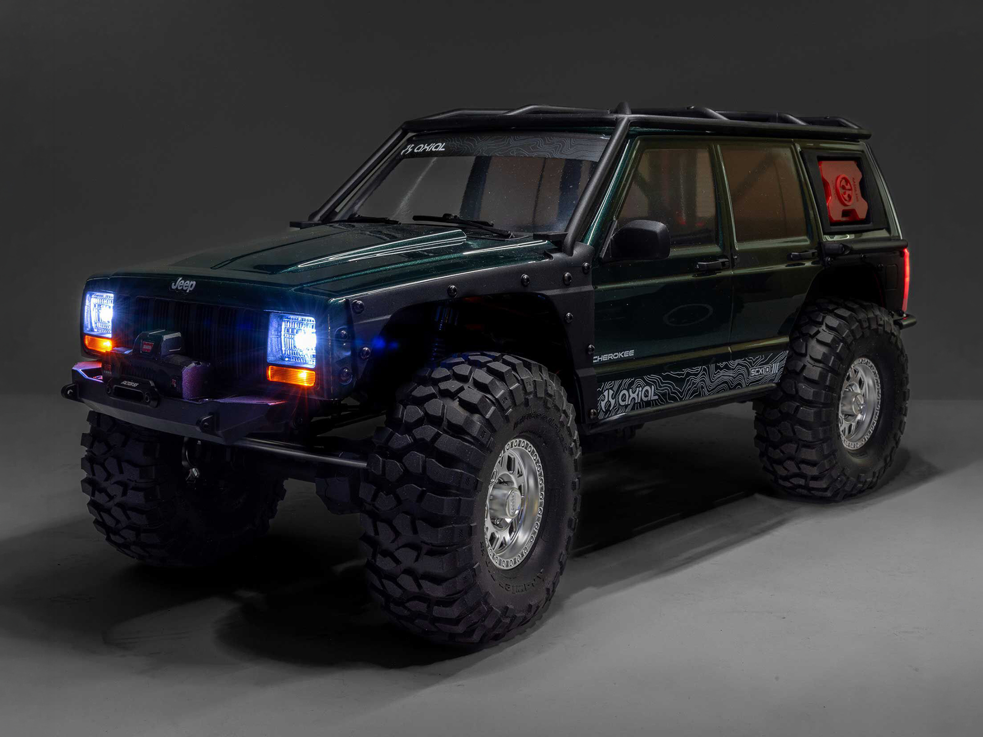 Axial AXI-2037T1 1/10 SCX10 III Jeep Cherokee XJ 4X4 RTR Borstad Rock Crawler, Grön - 21