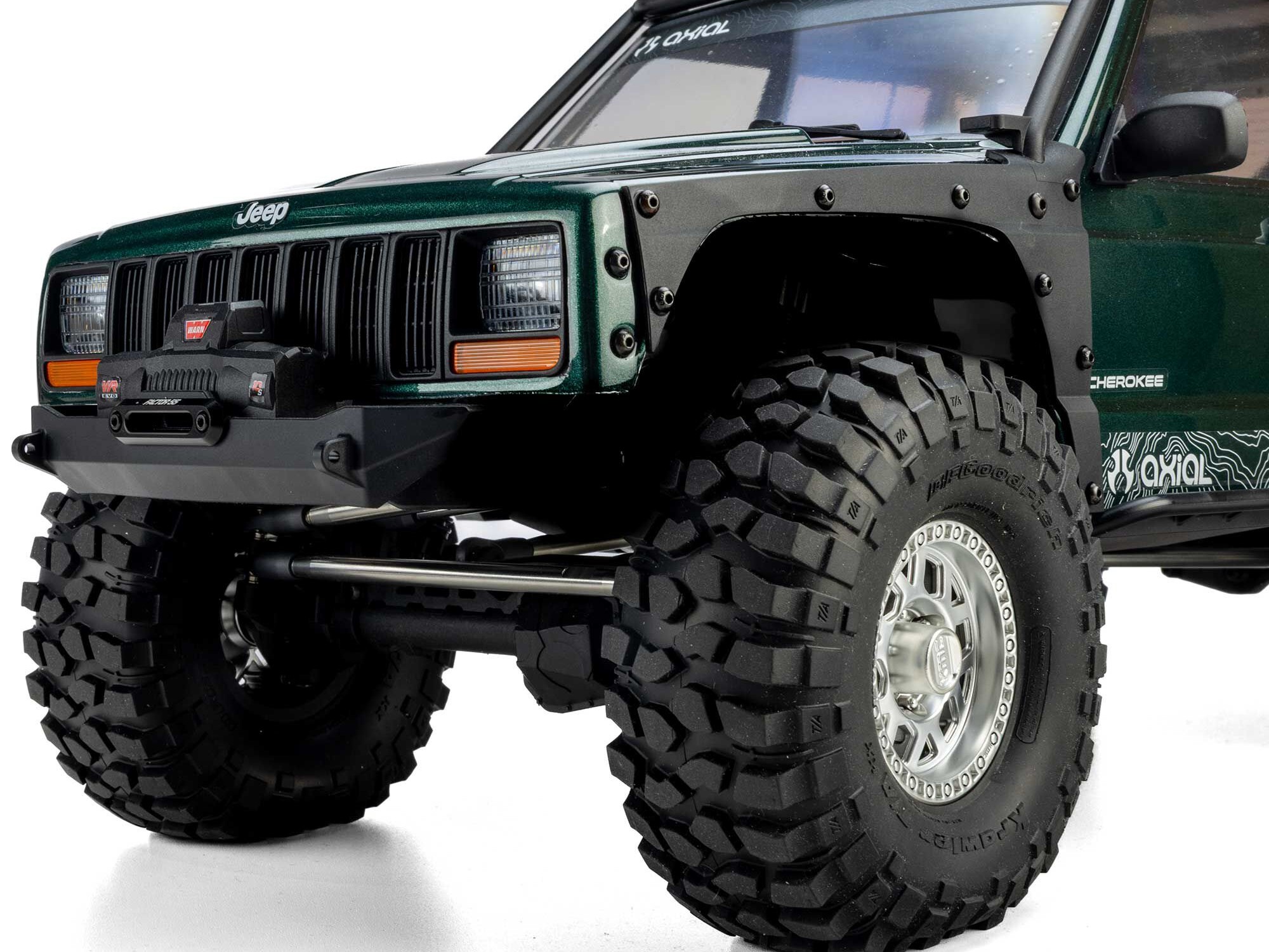 Axial AXI-2037T1 1/10 SCX10 III Jeep Cherokee XJ 4X4 RTR Borstad Rock Crawler, Grön - 19