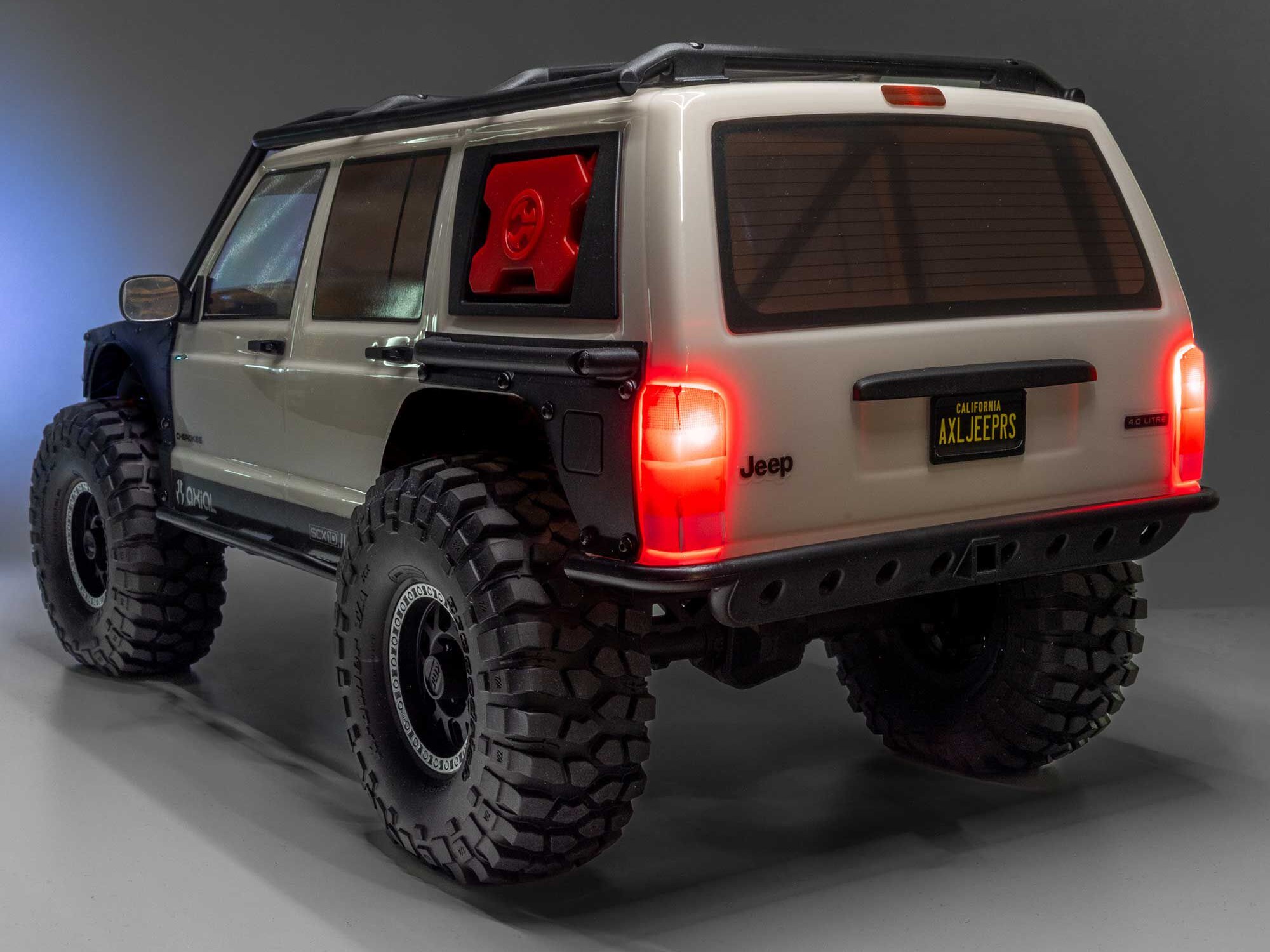 Axial AXI-2037T2 1/10 SCX10 III Jeep Cherokee XJ 4X4 RTR Brushed Rock Crawler, White - 24