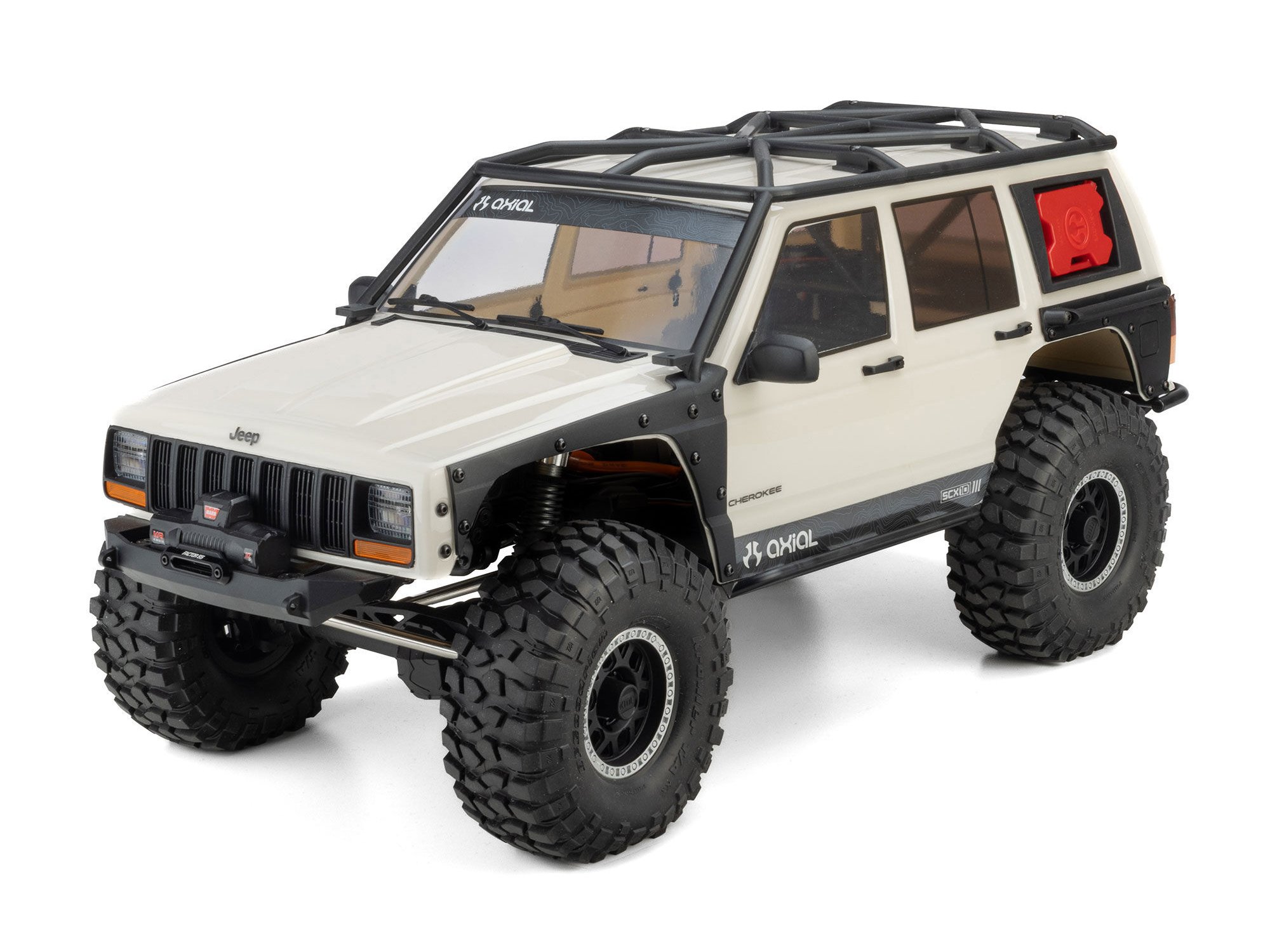 Axial AXI-2037T2 1/10 SCX10 III Jeep Cherokee XJ 4X4 RTR Brushed Rock Crawler, White
