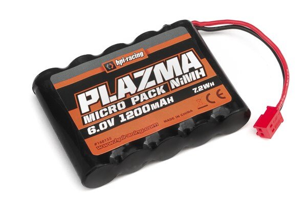 HPI HP160155 Plazma 6.0V 1200mAh NiMH Micro RS4 Battery Pack
