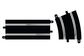 SCALEXTRIC C8556 Track Extension Pack 7 - 4 X Straights & 4 X R4 Cu