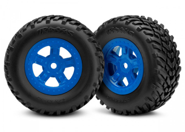 Traxxas 7674 Däck & Fälg SCT/SCT Blå  LaTrax PreRunner (2)