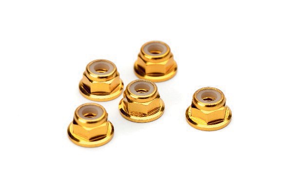 TAMIYA 53161 4MM Flange LockNuts Gold