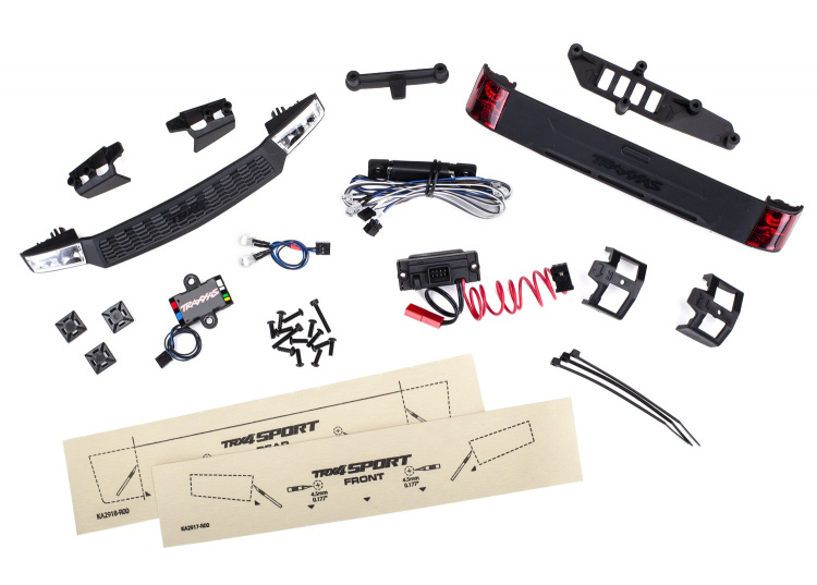 LED Head- and Tail Light Kit with Power Supply TRX-4 Sport