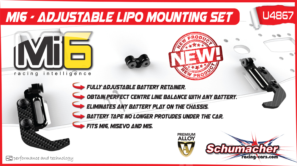Adjustable LiPo Mouting Set - Mi6 - 2