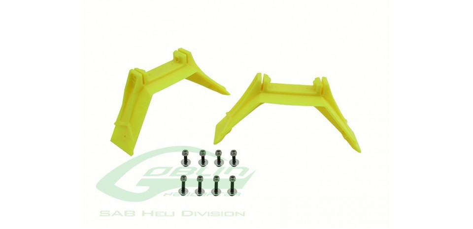 PLASTIC YELLOW LANDING GEAR SUPPORT- GOBLIN COMPETITION