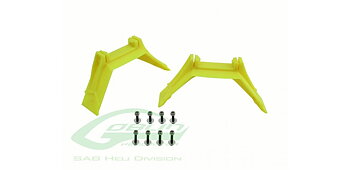 PLASTIC YELLOW LANDING GEAR SUPPORT- GOBLIN COMPETITION
