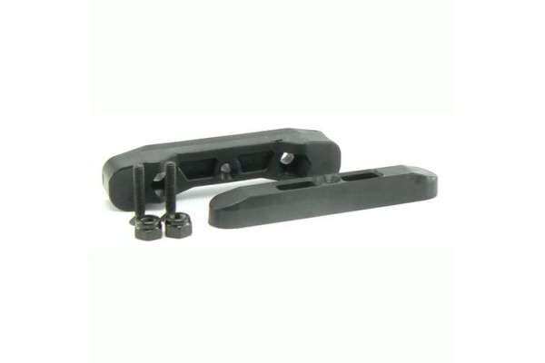 HOBAO ALUM. FRONT LOWER SUS. ARM HOLDER/TOE-IN PLATE