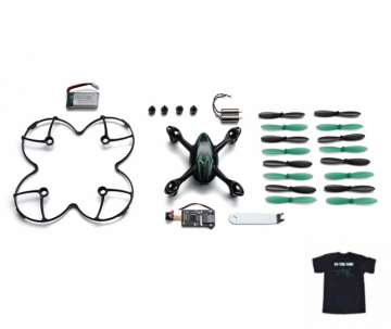 Hubsan H107-A38 Value Pack med HD Kamera, Batteri, T-shirt, Kropp m.m