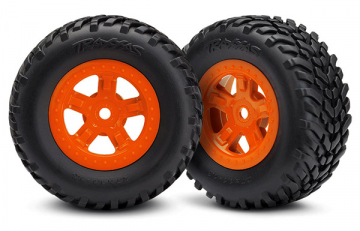 Traxxas 7674A Däck & Fälg SCT/SCT Orange  LaTrax PreRunner (2)
