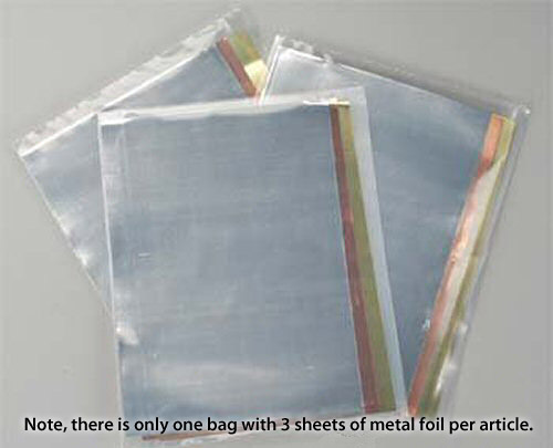 K&S Metallfolie Sortiment 175x125x0.13mm (3 st olika)