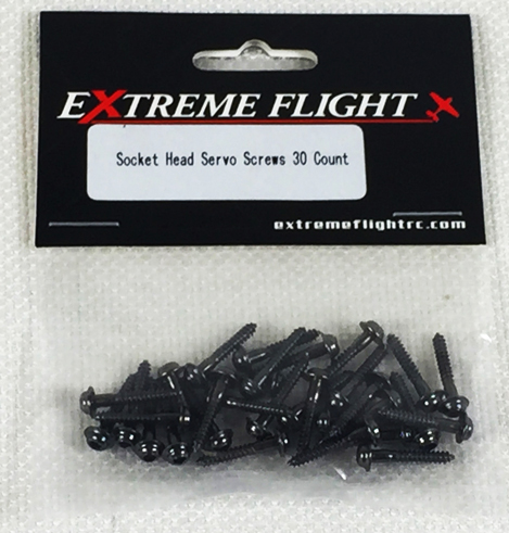 Socket Head Servo Screws, BLACK - qty. 30 per package