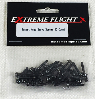 Socket Head Servo Screws, BLACK - qty. 30 per package