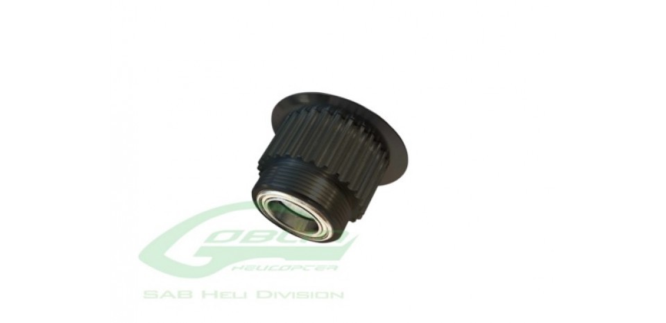 ALUMINUM ENGINE PULLEY 28T - GOBLIN BLACK NITRO