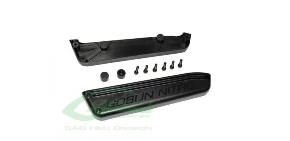 PLASTIC FUEL TANK SUPPORT BLACK - GOBLIN BLACK NITRO