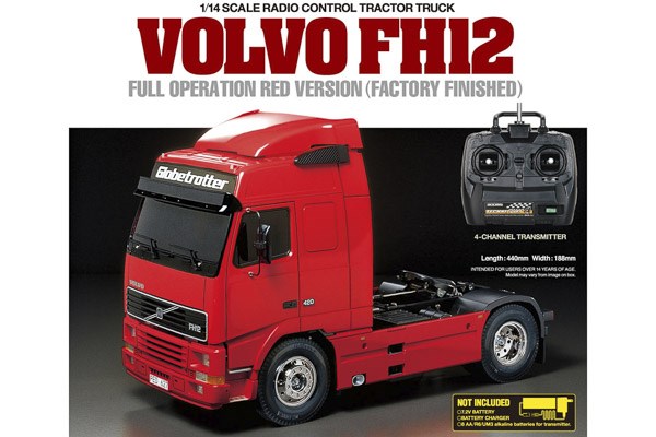 Tamiya 1:14 R/C Full Option - Volvo FH12 Red  23646