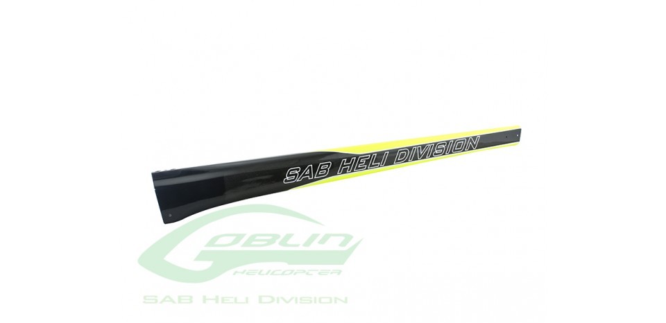 CARBON FIBER TAIL BOOM YELLOW/CARB 650 SIZE B. NITRO/THUND