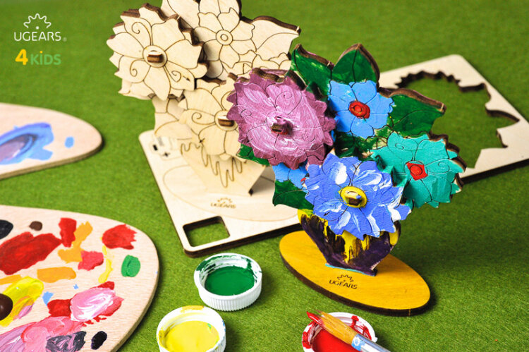 Ugears Blombukett - 4Kids - 8