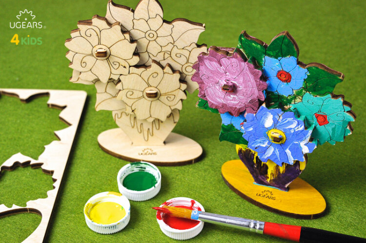 Ugears Blombukett - 4Kids - 7