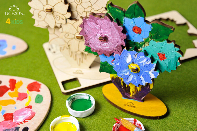 Ugears Blombukett - 4Kids - 9