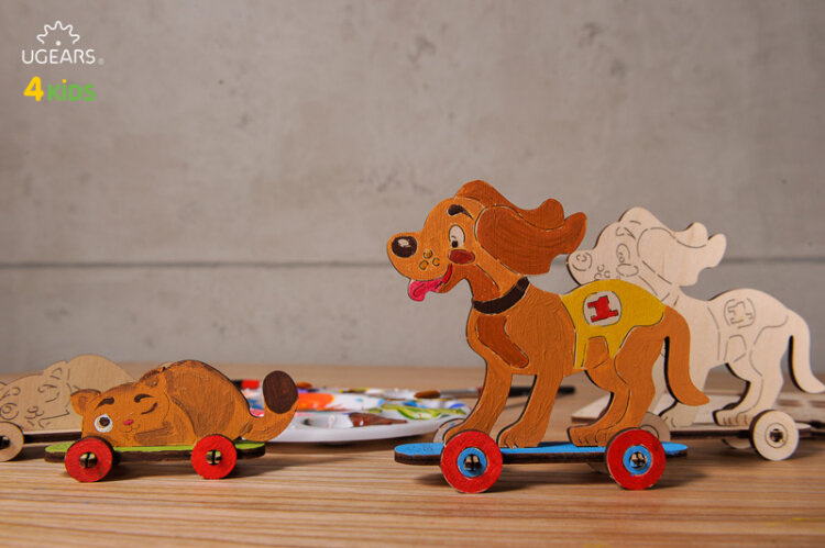 Ugears Hund & Katt - 4Kids - 6