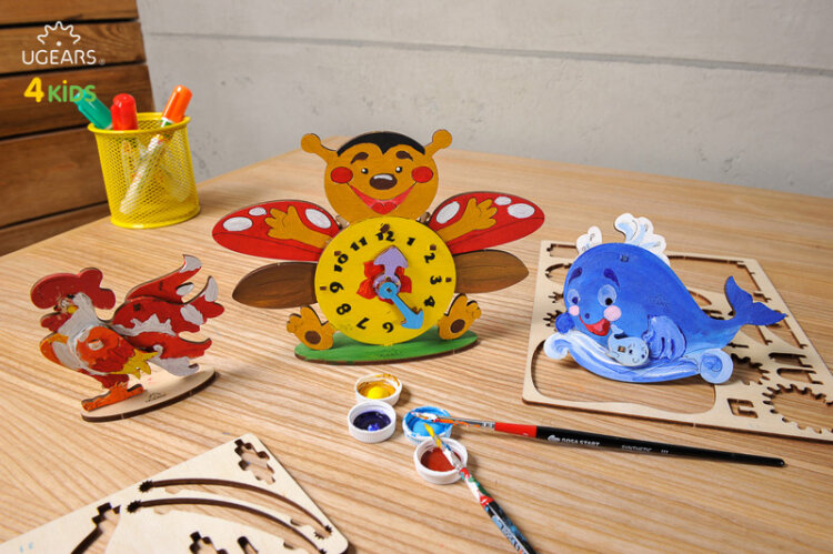 Ugears Klocka - 4Kids - 7