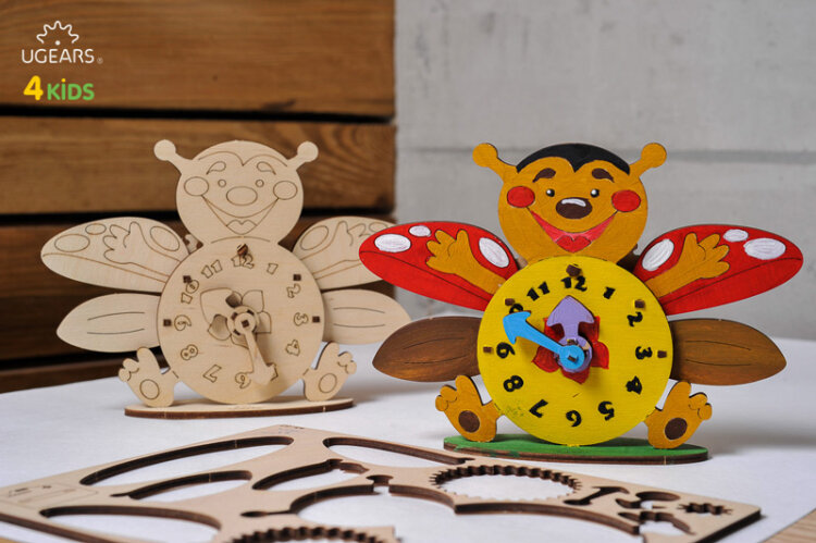 Ugears Klocka - 4Kids - 8