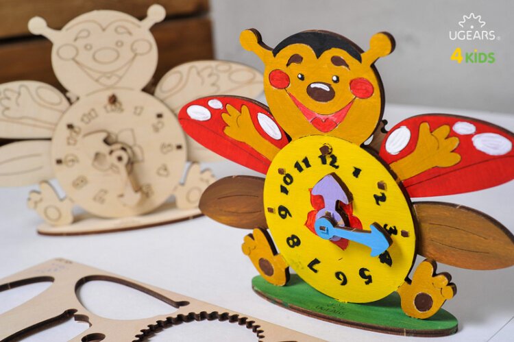 Ugears Klocka - 4Kids - 5