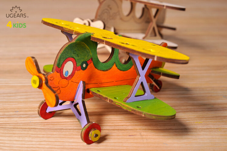 Ugears Flygplan Dubbeldäckare - 4Kids - 2