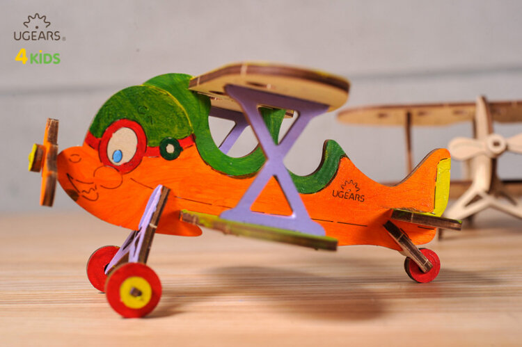 Ugears Flygplan Dubbeldäckare - 4Kids - 4
