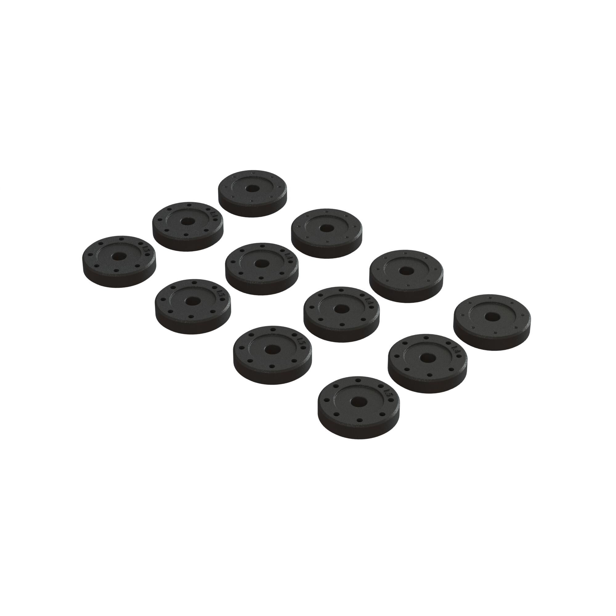 Arrma ARA330739 Shock Piston Set: 1.4mm (8), 1.5mm (8), Blank (4)