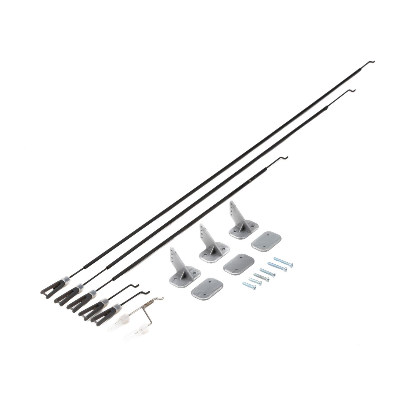 E-flite Pushrods & Cotrol Horn Set: P-51D