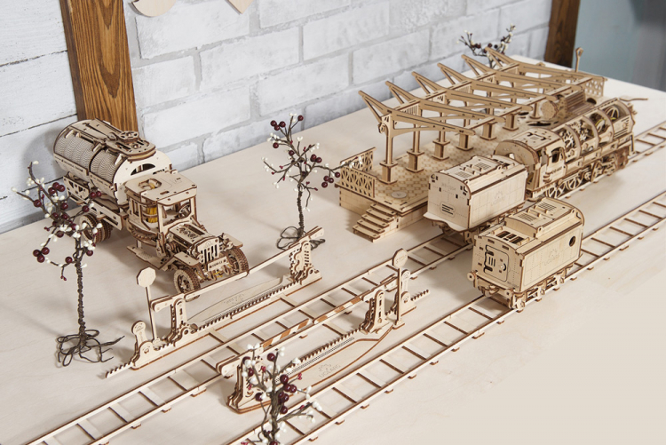 Ugears 70014 Set of Rails with Crossings - 5