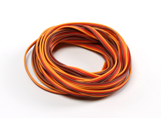 26AWG Servo Wire 5mtr Red/Brown/Orange