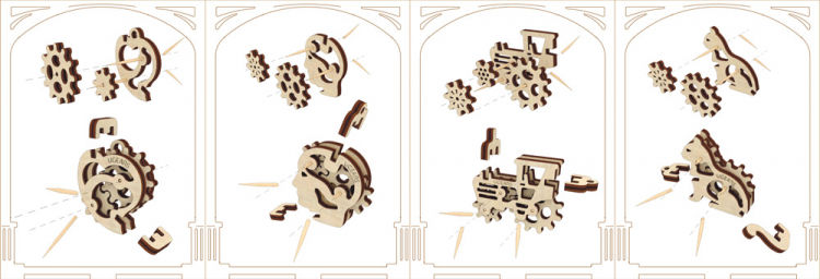 Ugears U-Fidget TribiK&S - 4