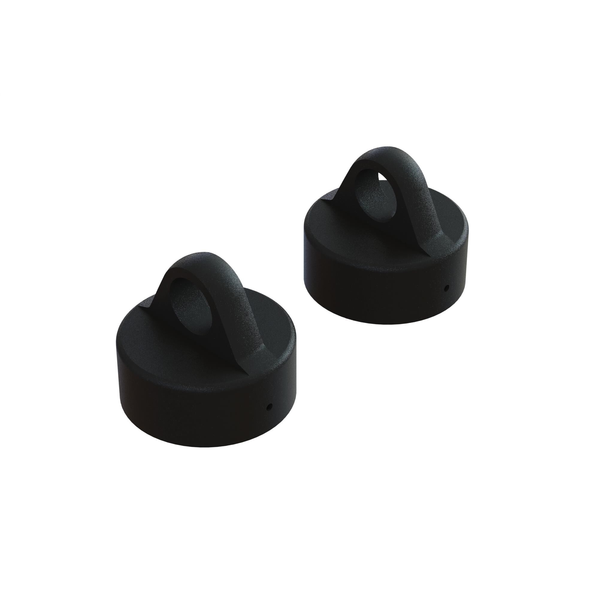 Arrma ARA330768 Aluminum Shock Cap (Black) (2)