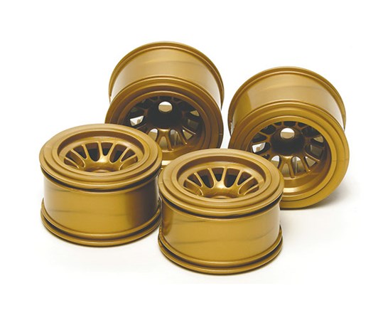 TAMIYA 54527 F104 Mesh Wheel Set (Gold) - 2