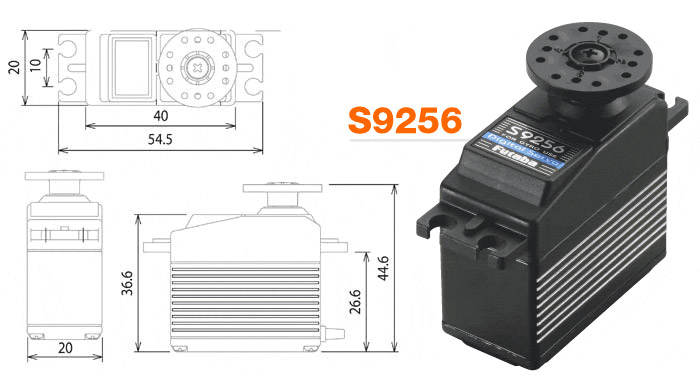 S9256 Digital Heli-Servo GY601/611 3.4kg 0.06s 4.8V* - 2