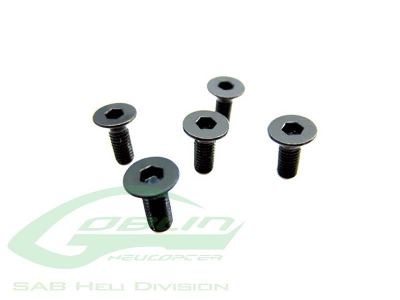 DIN 12.9 Flat Head Socket Cap M3x5 - Goblin 500 [HC132-S]