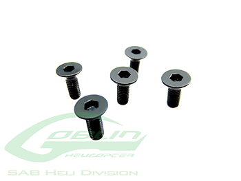 DIN 12.9 Flat Head Socket Cap M3x5 - Goblin 500 [HC132-S]