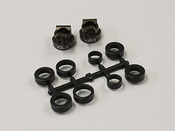 Kyosho UMW704-05 REAR HUB CARRIER V2 RB5-RB6-RB7-ZX5-RT5-SC (0.5) ALU-GUN METAL