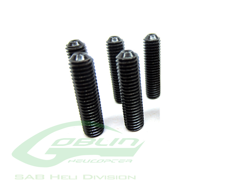 DIN 12.9 Cup Point Set Screws M4x15 (5pcs) - Goblin 500 [HC154-S]